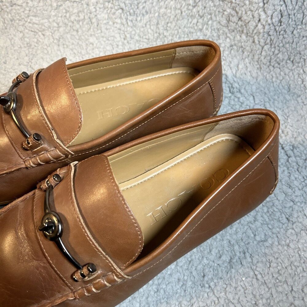 Coach Men's Leather M 9.5 D US Mott Driver FG2984 Brown Slip On Loafer Shoes - Picture 7 of 16